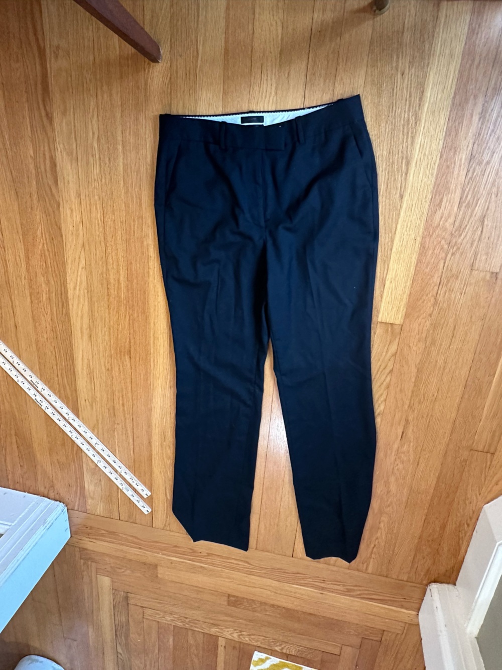 J. Crew 100% wool straight leg Black Dress Pants size 12 trousers